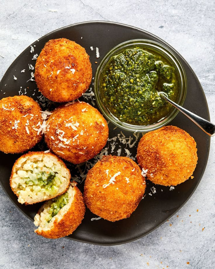 Sicilian-Greek Inspired Feta Arancini with Dulse Spice Blend