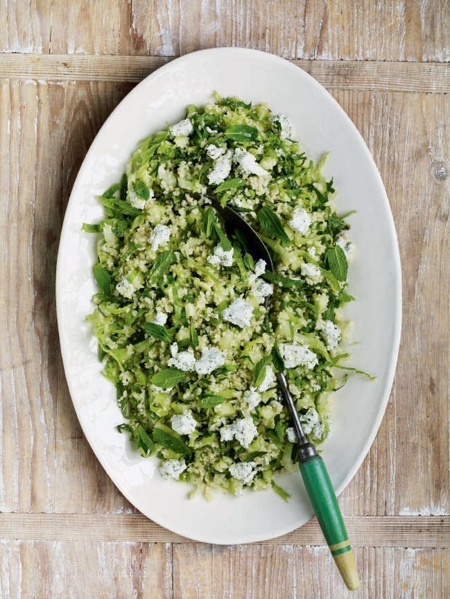 Cucumber & Mint Tabbouleh with feta and Za'atar spice blend