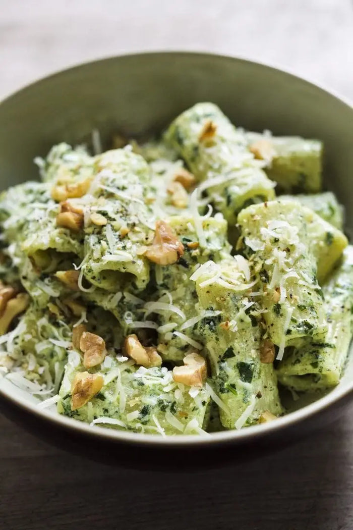 Pasta with Creamy Ricotta Sage Pesto