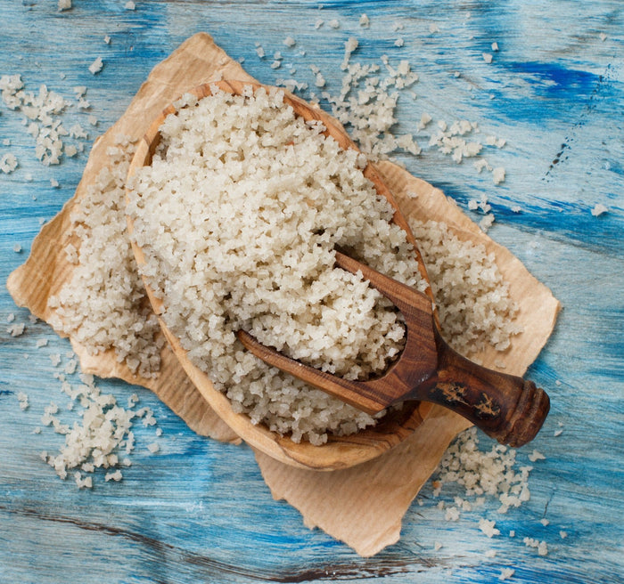Celtic Sea Salt with a wooden spoon