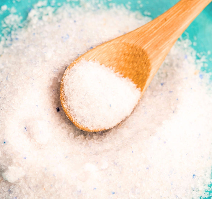 Persian Blue Salt with a wooden spoon