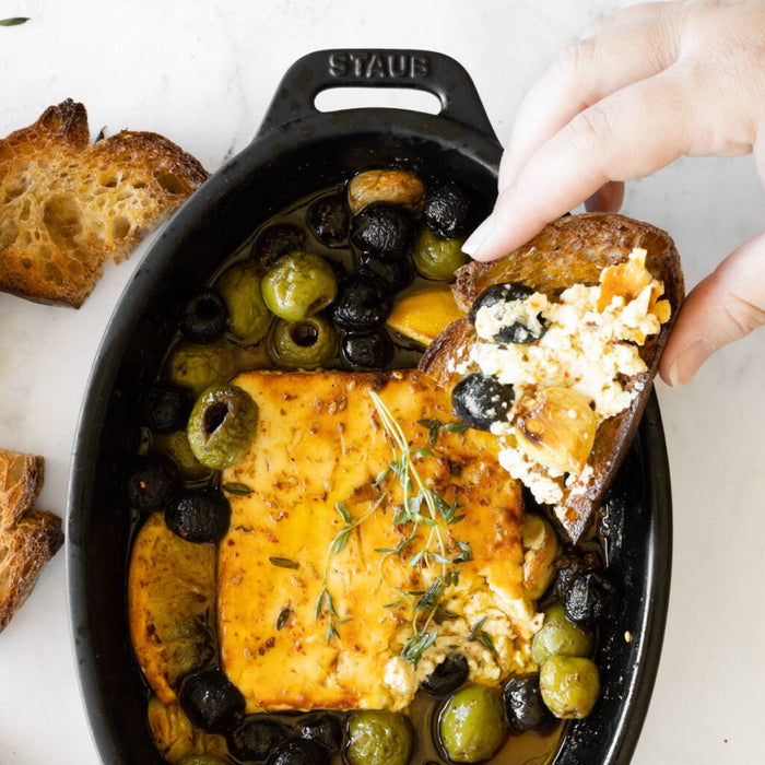 Baked Feta with Tru Za'atar Olives & Honey
