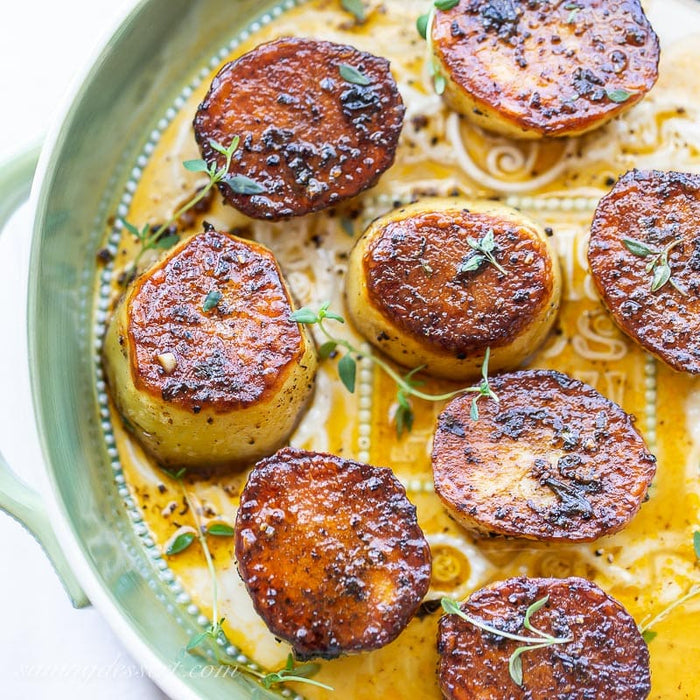 Oven roasted potatoes with a smoky chili butter melt