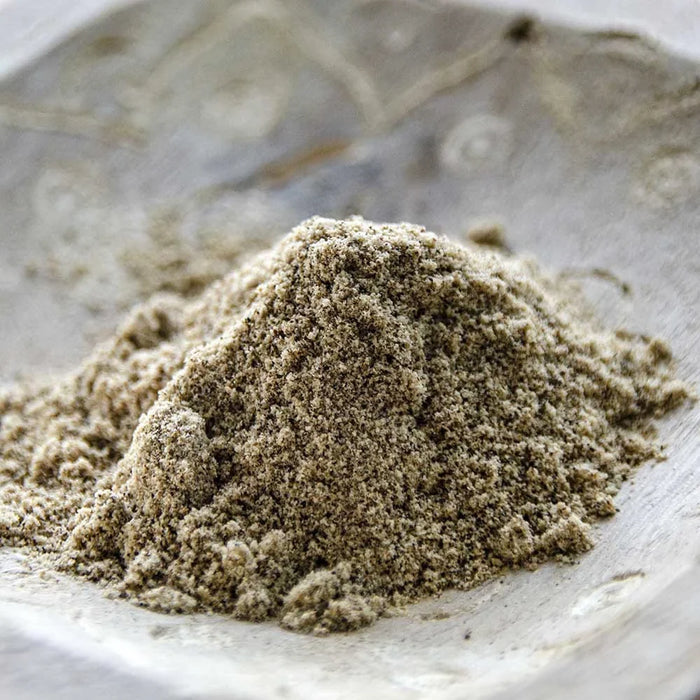 Ground phu quoc white pepper in a bowl